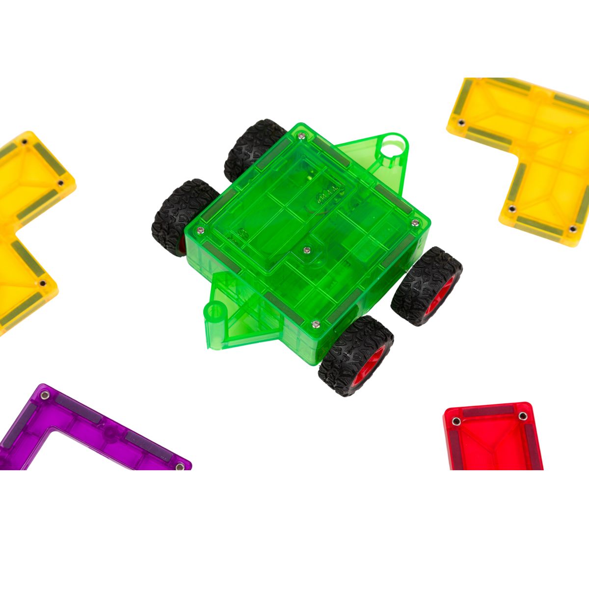 BRAINTOYS - Imanix Tren electronico 38 piezas magnéticas - BRAINTOYS