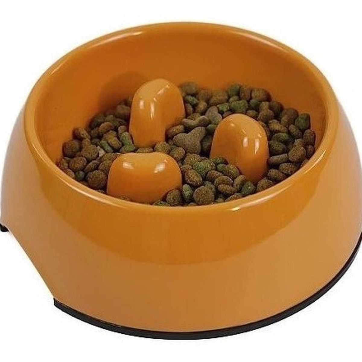 MASCAN - Plato Melamina Anti-ahogo Talla S Naranjo Perro Mascan