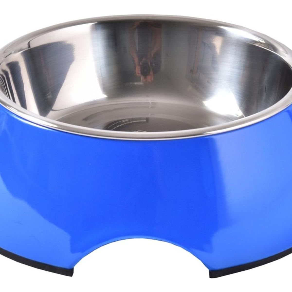 MASCAN - Plato Melamina Sólido Redondo Azul Talla Xl Perro