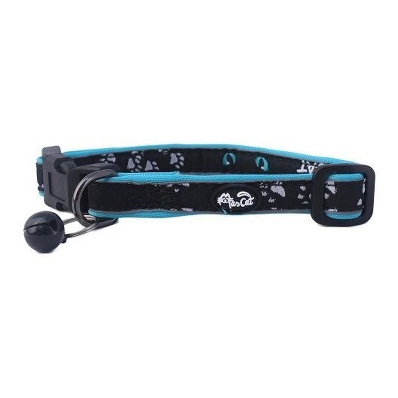 MASCAN - Collar Acolchado Reflectante Azul Para Gato Mascan
