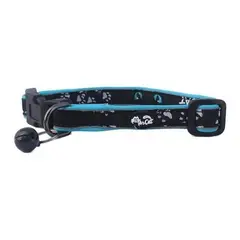 MASCAN - Collar Acolchado Reflectante Azul Para Gato