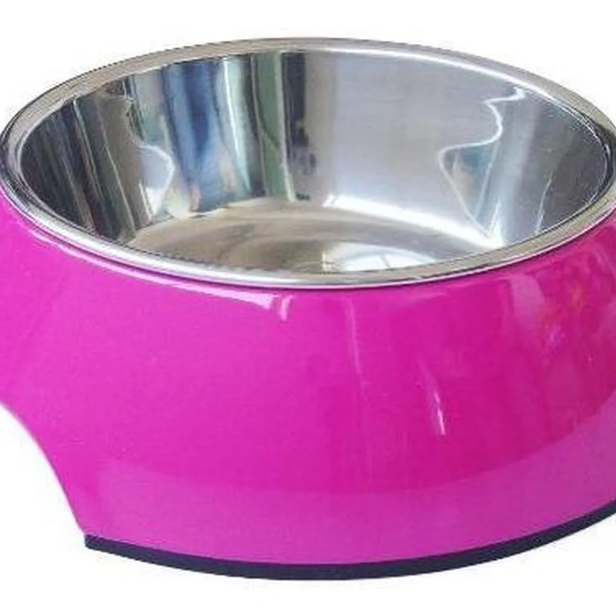 MASCAN - Plato Melamina Sólido Redondo Fucsia Talla Xl Perro