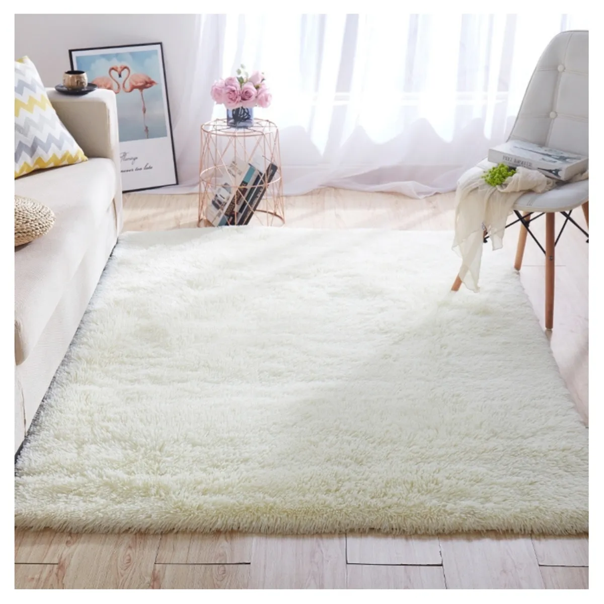 HOMER DESIGN - Alfombra 120x160cm Peluda Super Suave para living homer design