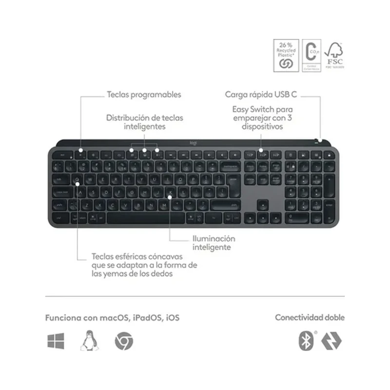 Teclado Logitech MX Keys S Español