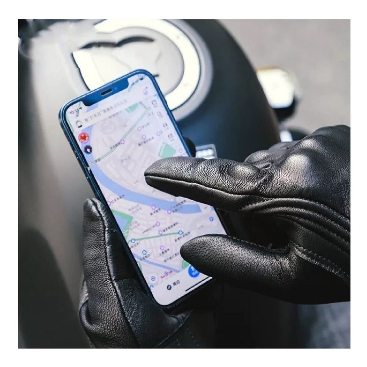GENERICO - Guantes tácticos cortos para motos multipropósito de cuero