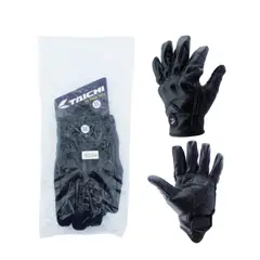 GENERICO - Guantes tácticos cortos para motos de cuero XL