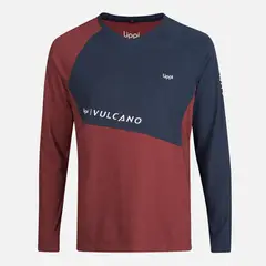 LIPPI - Polera Hombre Vulcano Cotton LS T-Shirt Vino