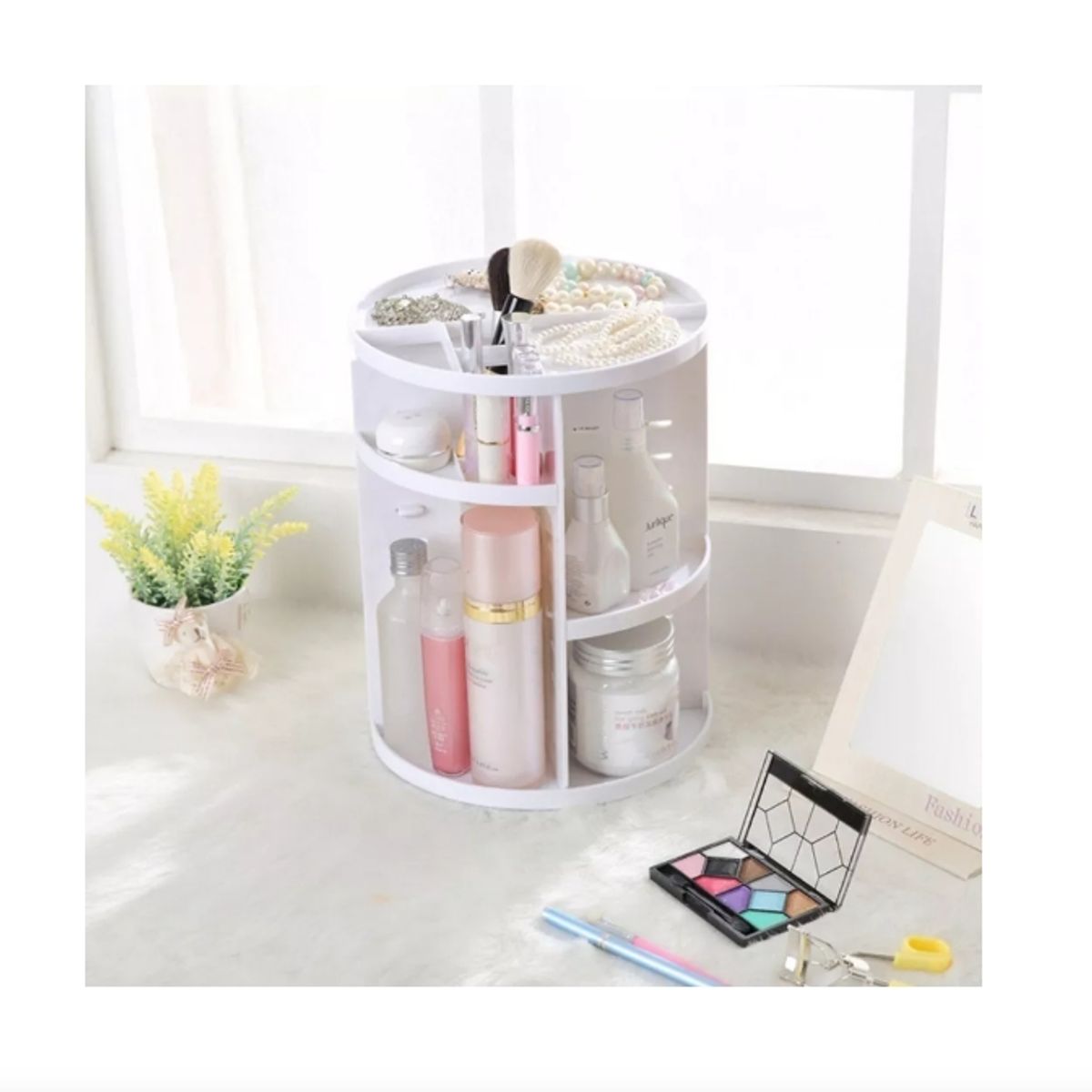 GENERICO - Organizador De Maquillaje Cosmetiquero Giratorio 360 Grados