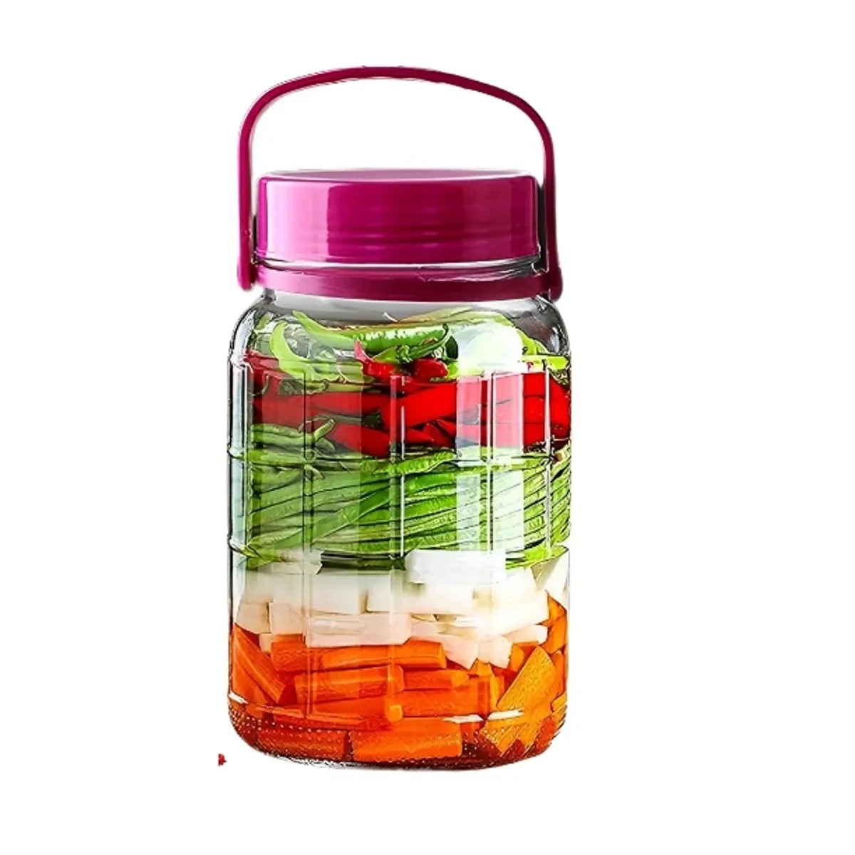 GENERICO - Frasco Tarro Envase De Vidrio Hermético 5 Litros Con Tapa