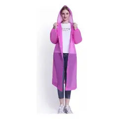 TEEMY - Capa Poncho Impermeable Lluvia Viento Estándar Adulto Gorro Rosado