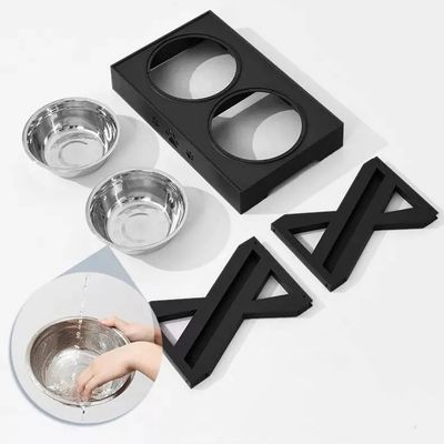 Imagen 2 del producto Comedero-bebedero Para Perros Altura Ajustable - Plato Acero