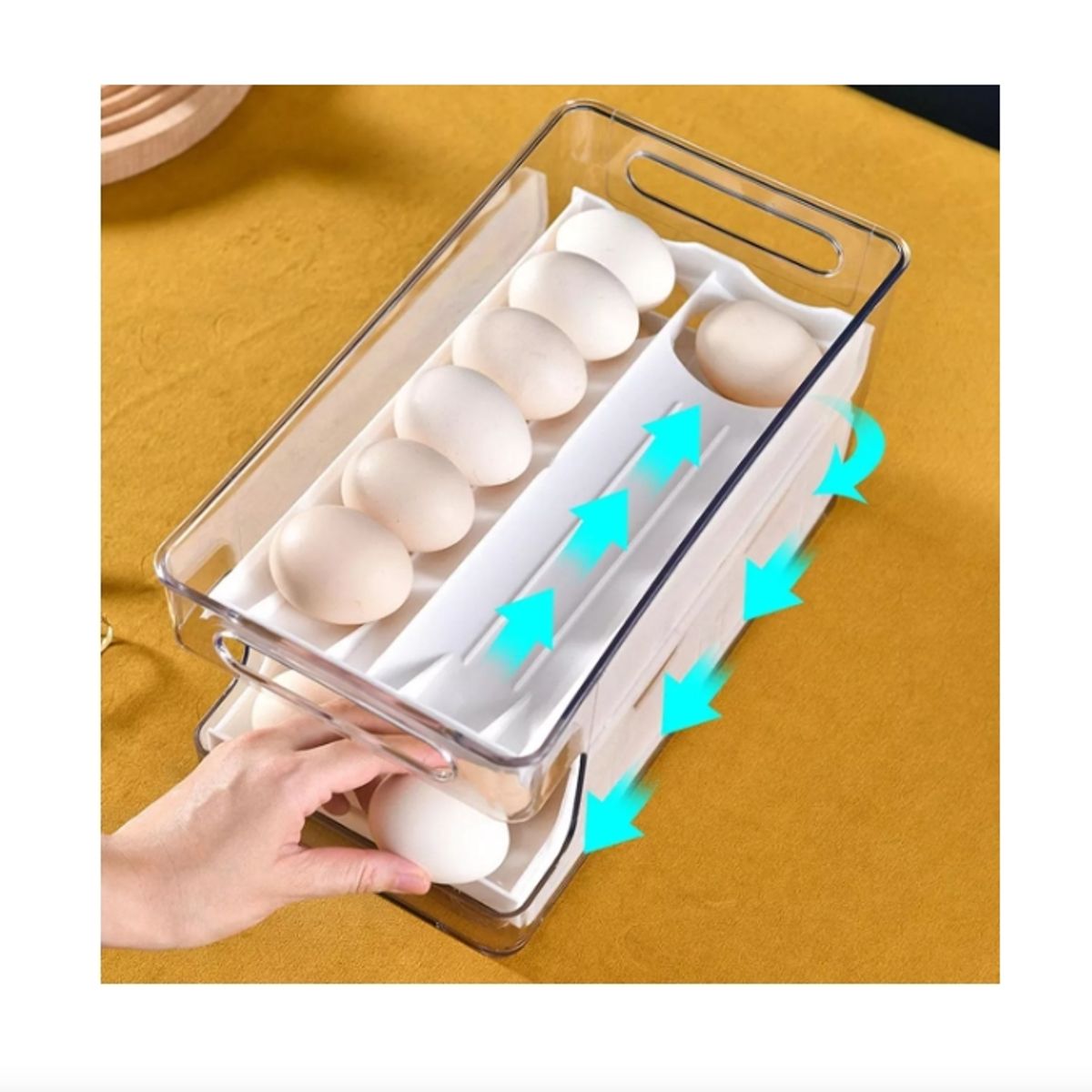 GENERICO - Organizador De Huevos Caja Para 24 Und Huevera Portahuevos