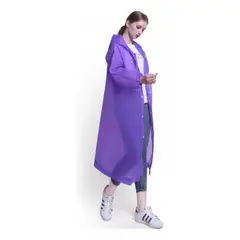 TEEMY - Capa Poncho Impermeable Lluvia Viento Estándar Adulto Gorro Violeta