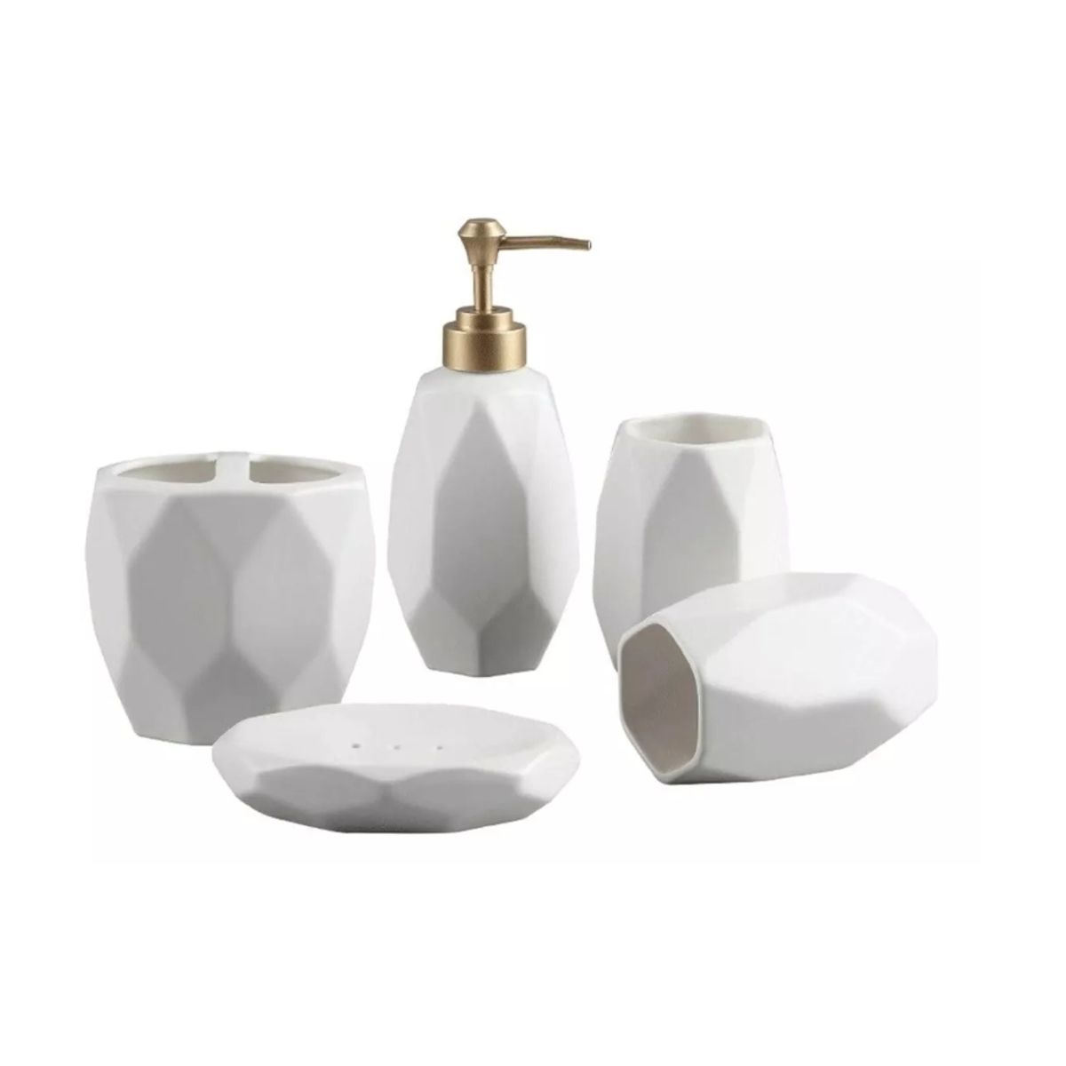 GENERICO - Set Para Baño De 5 Piezas Ceramica