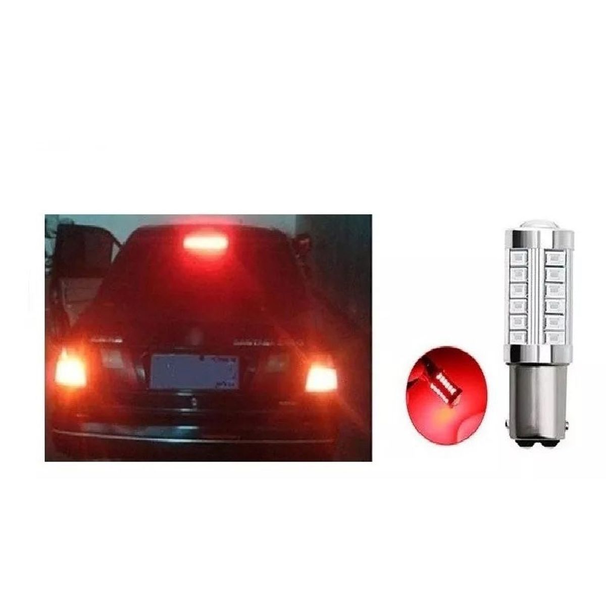 KUANGYE - Kit De Luces Led Rojo Freno Doble Contacto Auto Moto