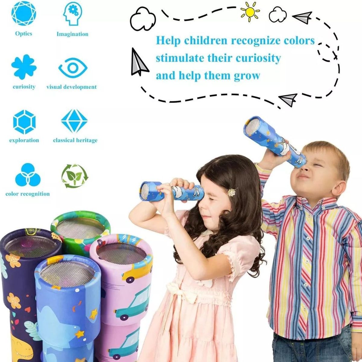 KUANGYE - Pack 6 Caleidoscopio Infantil Sorpresa Cumpleaños