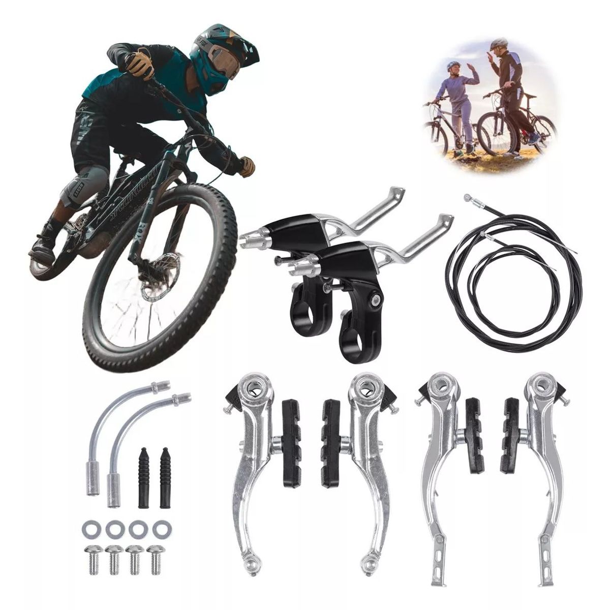 KUANGYE - Kit De Aluminio Frenos V-brake De Montaña Bicicleta