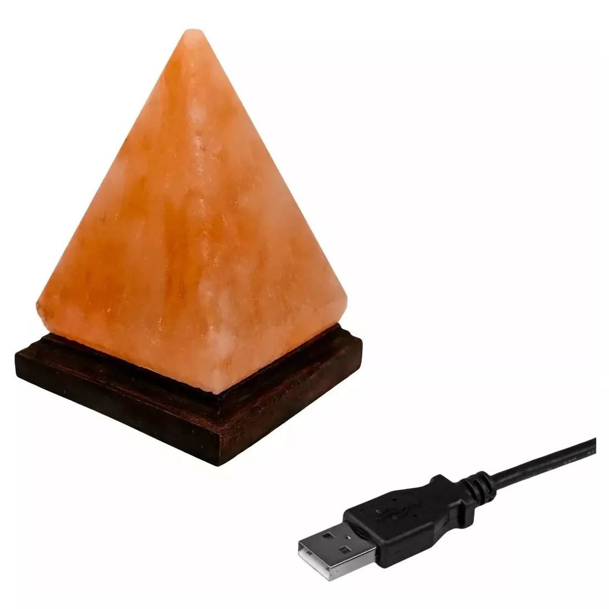 KUANGYE - Lampara Piramide De Sal Rosa Del Himalaya Color de estructura Marrón