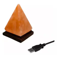 KUANGYE - Lampara Piramide De Sal Rosa Del Himalaya Color de estructura Marrón