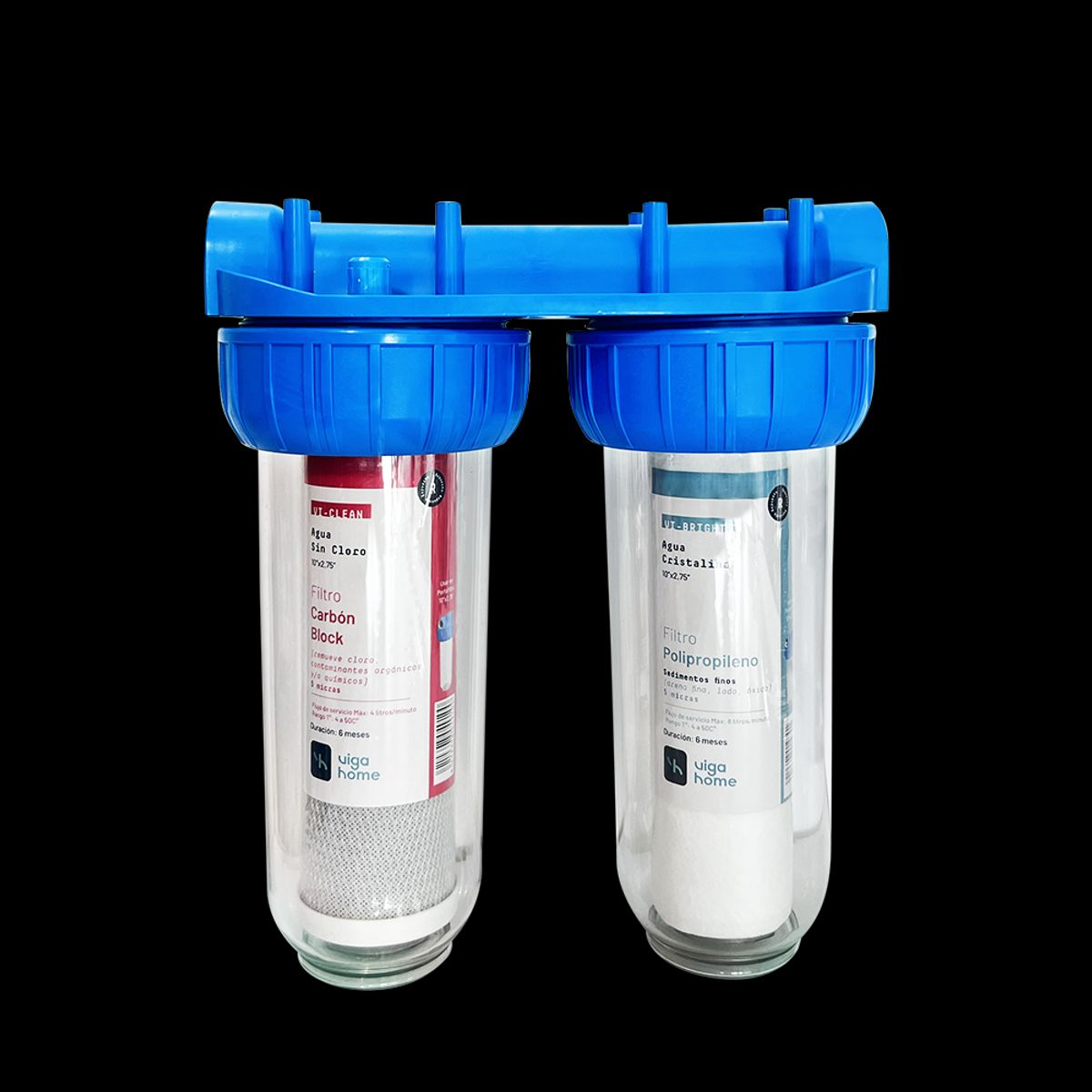 VIGAHOME - Pack Doble Filtración - Sedimentos y Cloro - Vigahome