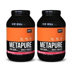 QNT - Pack 2 x Proteína Metapure Whey Isolate Zero Carb 908 Grs Frutilla