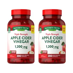 NATURE'S TRUTH - Pack 2 x Vinagre de Manzana 1200 Mg - 200 Cápsulas