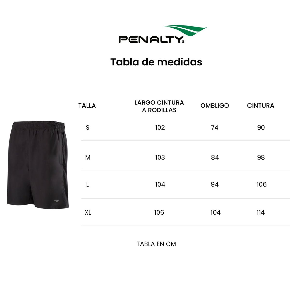 PENALTY - Short Penalty Energy C/Bolsillo Negro PENALTY