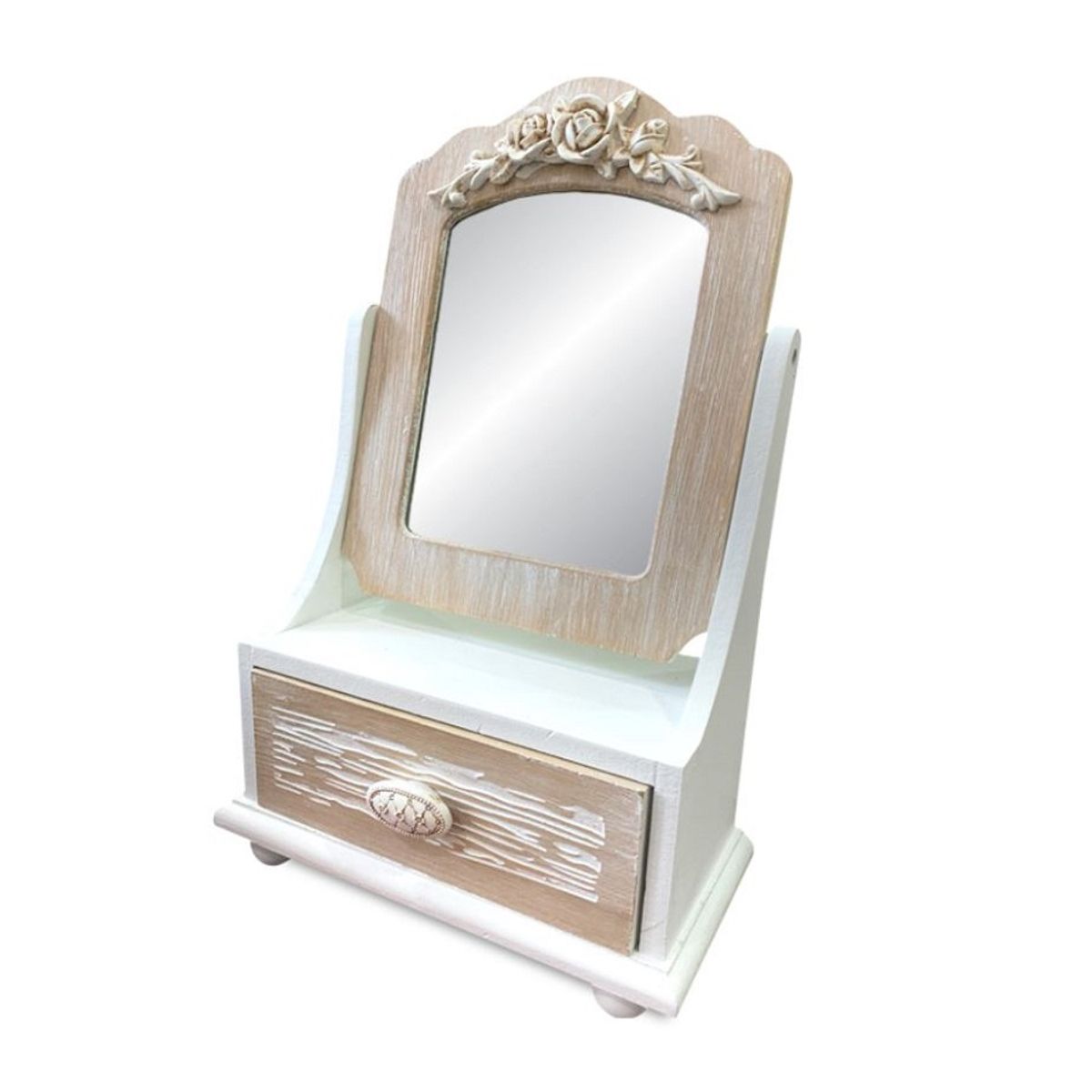 INTERACTIVE STORE - Joyero tocador provenzal con diseños tallados