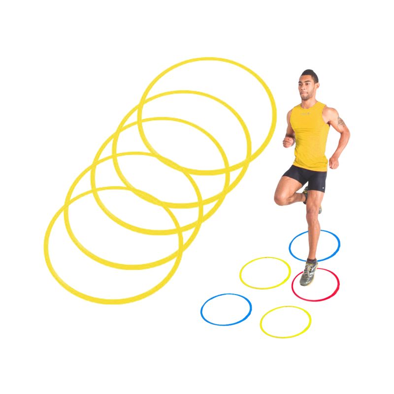 GENERICO - 5 Aros De Agilidad Velocidad Coordinacion Salto Plano 50 Cm