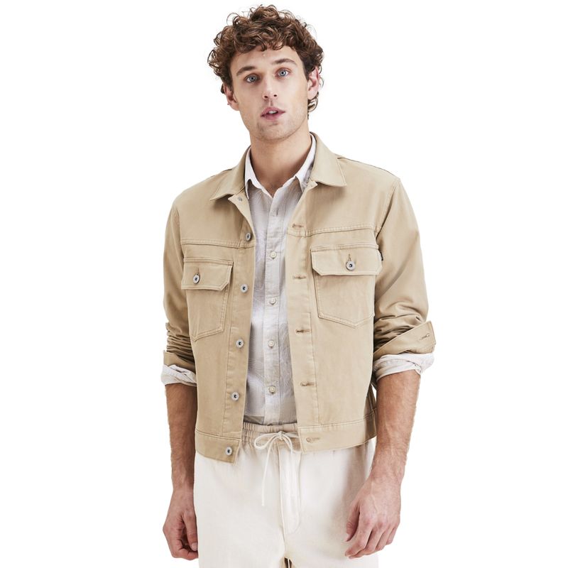 DOCKERS - Chaqueta Hombre Trucker Regular Fit Khaki Dockers