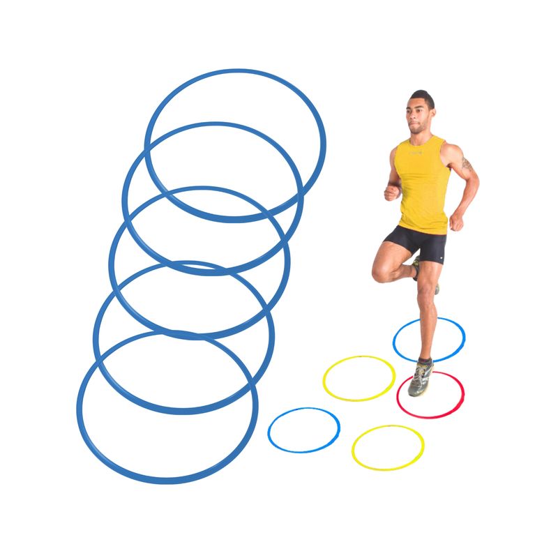 GENERICO - 5 Aros De Agilidad Velocidad Coordinacion Salto Plano 50 Cm