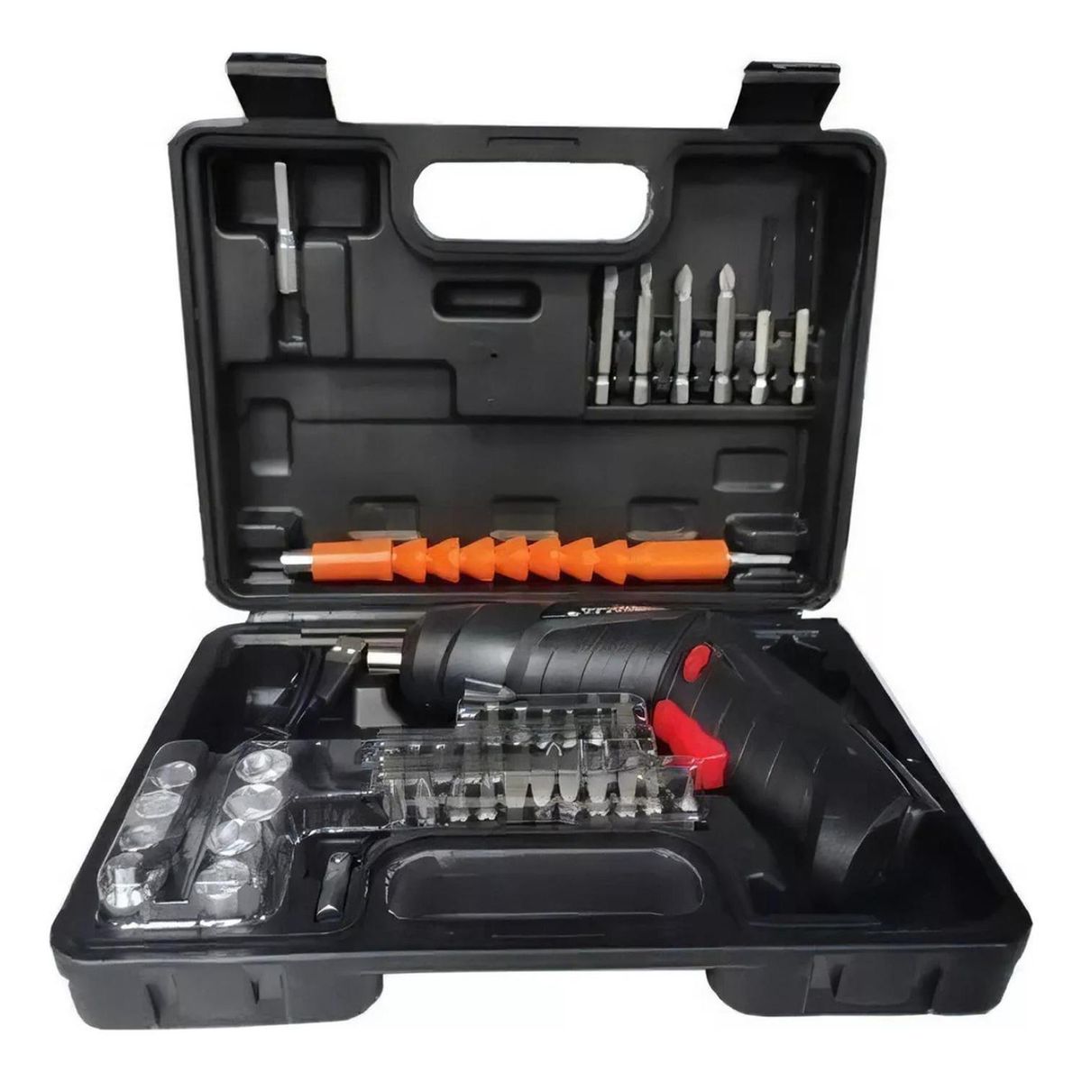 IMPORTCLICK - Maleta Taladro Destornillador Inalámbrico 3.6 V 45 Accesorios Frecuencia 50 Hz x 60 Hz IMPORTCLICK