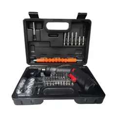 IMPORTCLICK - Maleta Taladro Destornillador Inalámbrico 3.6 V 45 Accesorios Frecuencia 50 Hz x 60 Hz