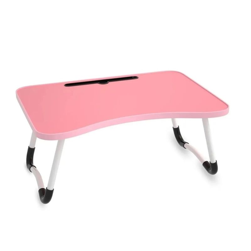 GENERICO - Mesa Notebook Cama Portavaso Rosa Plegable