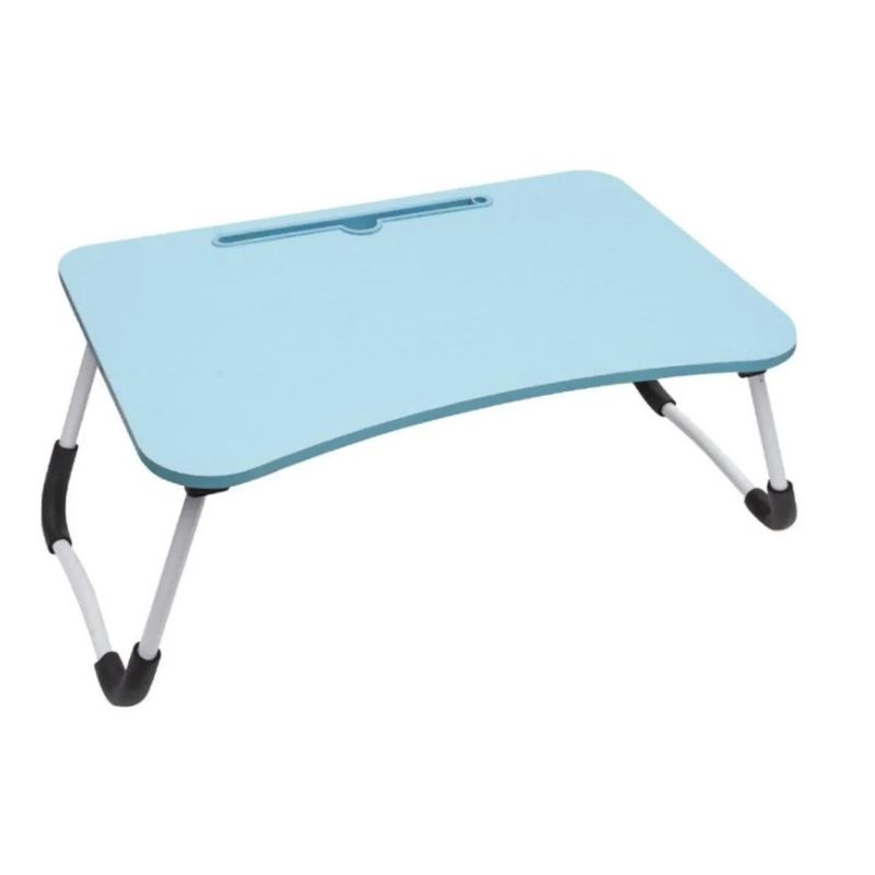 GENERICO - Mesa Notebook Cama Portavaso Celeste Plegable
