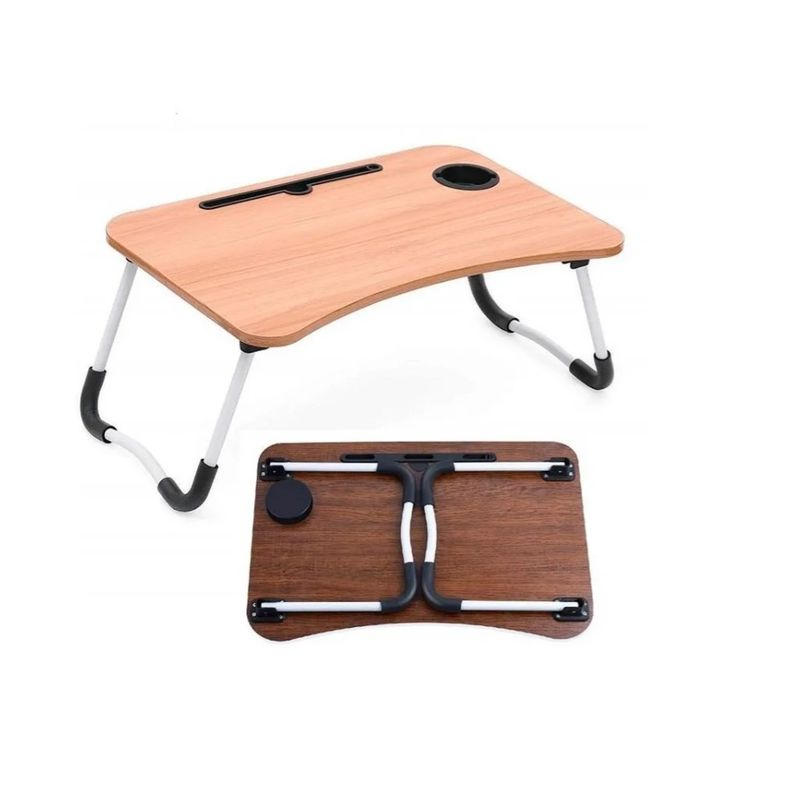GENERICO - Mesa Notebook Cama Portavaso MADERA Plegable