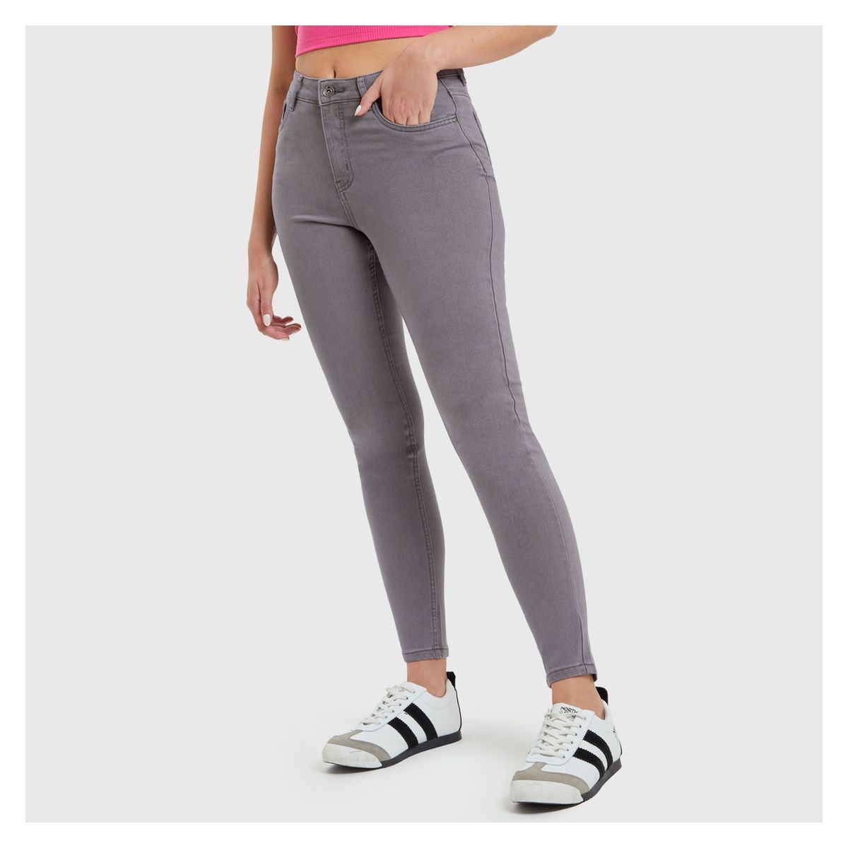 FASHION'S PARK - Jeans Mujer Super Skinny Emilia Gris Fashion's Park