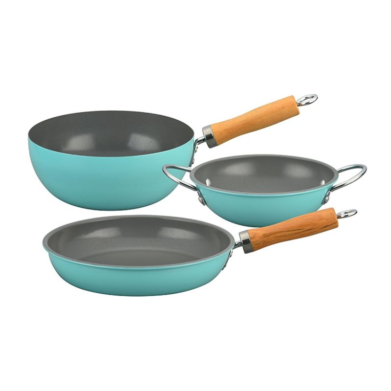 DORAL - Set De 3 Sartenes Antiadherentes Family Cook Doral Turquesa