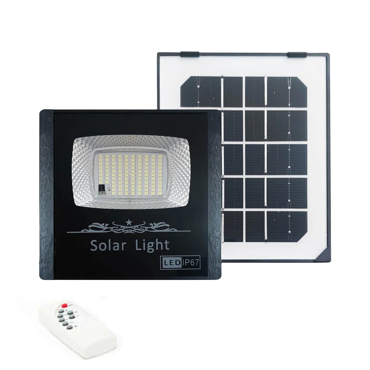 GENERICO - Mini Foco Solar Led 30W Con Panel y Control Remoto