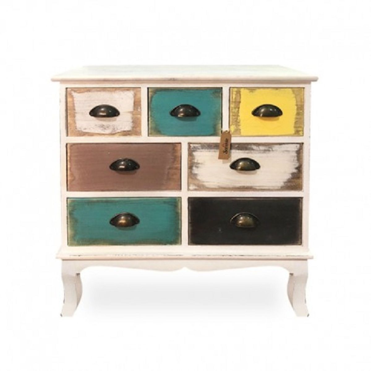 INTERACTIVE STORE - Cómoda patinada con cajones en colores