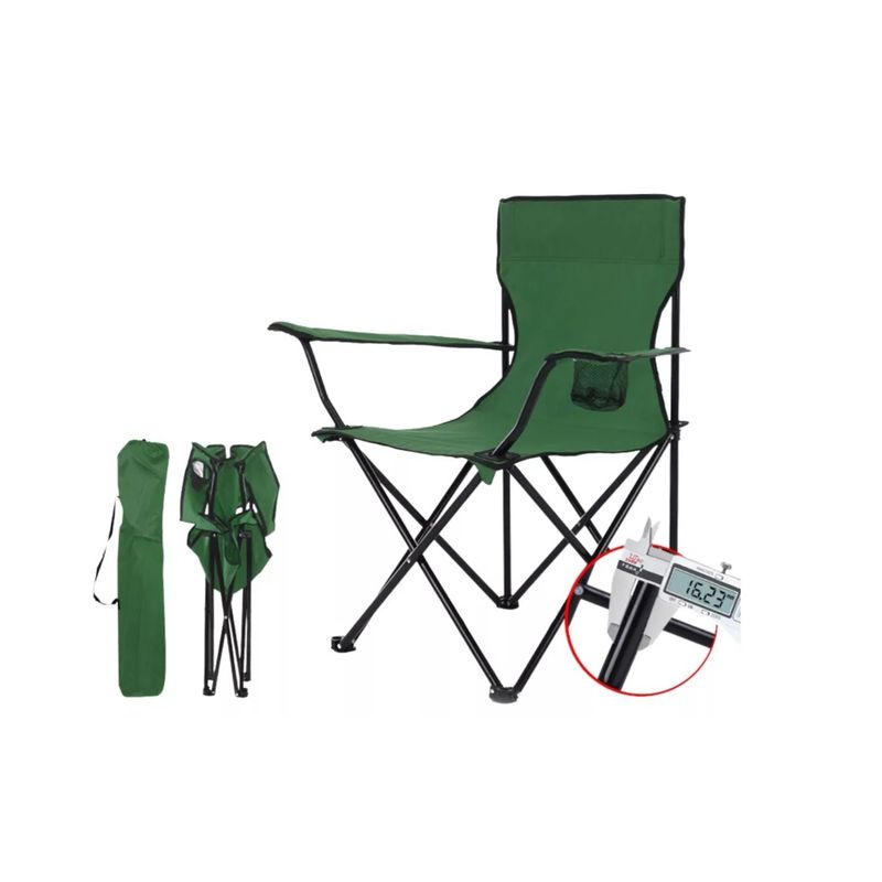 GENERICO - Silla Plegables Para Acampar Con Portavasos Verde