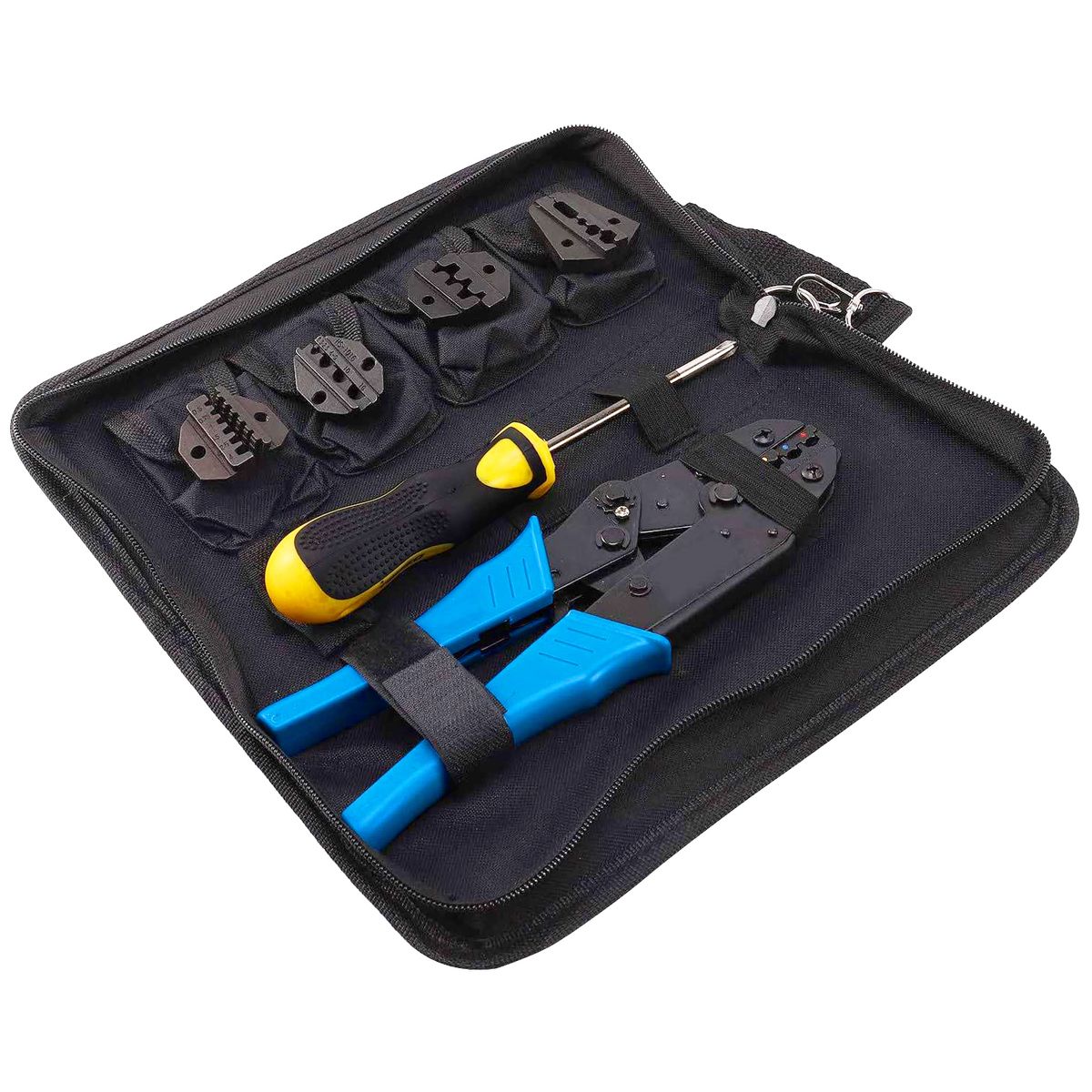 SOLIOT - Kit Crimpadora Con 4 Troqueles Intercambiables 0.5-35mm2