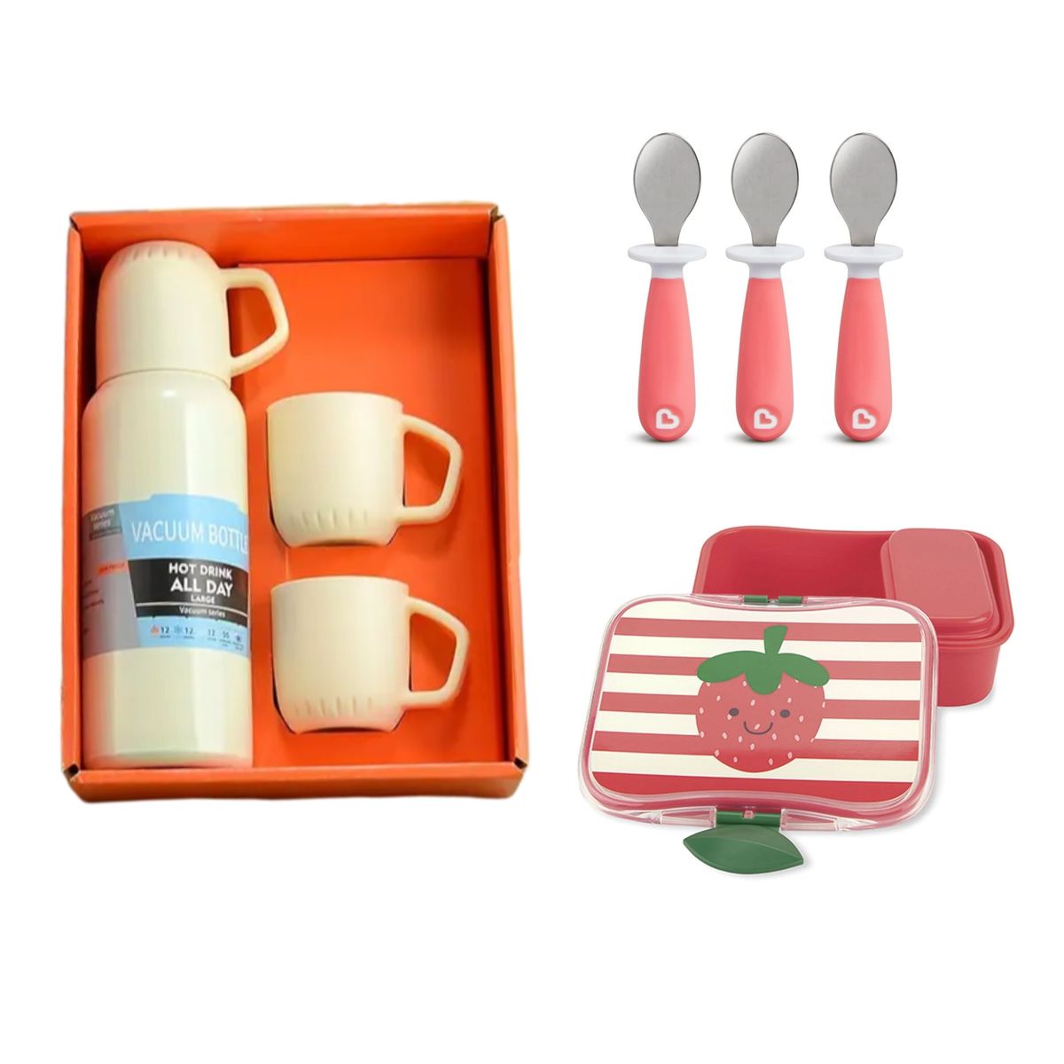 SKIP HOP - Set super lonchera + termo con 3 tasas + 3 cucharas