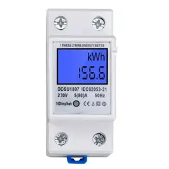 SOLIOT - Medidor De Energía Monofásico Riel Din 220v 32a