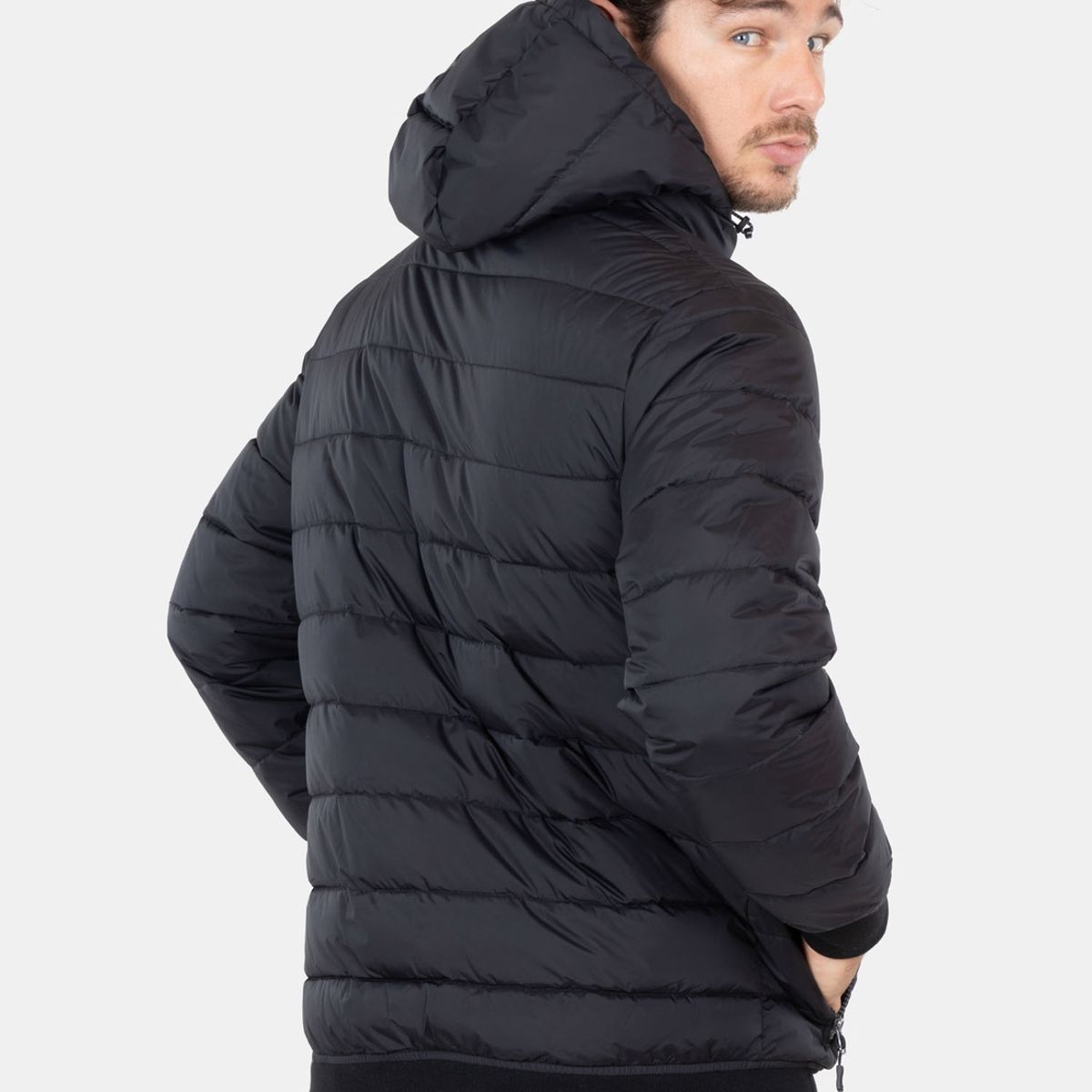 RUSTY - Parka Puffa Kekaha Negro Hombre Rusty