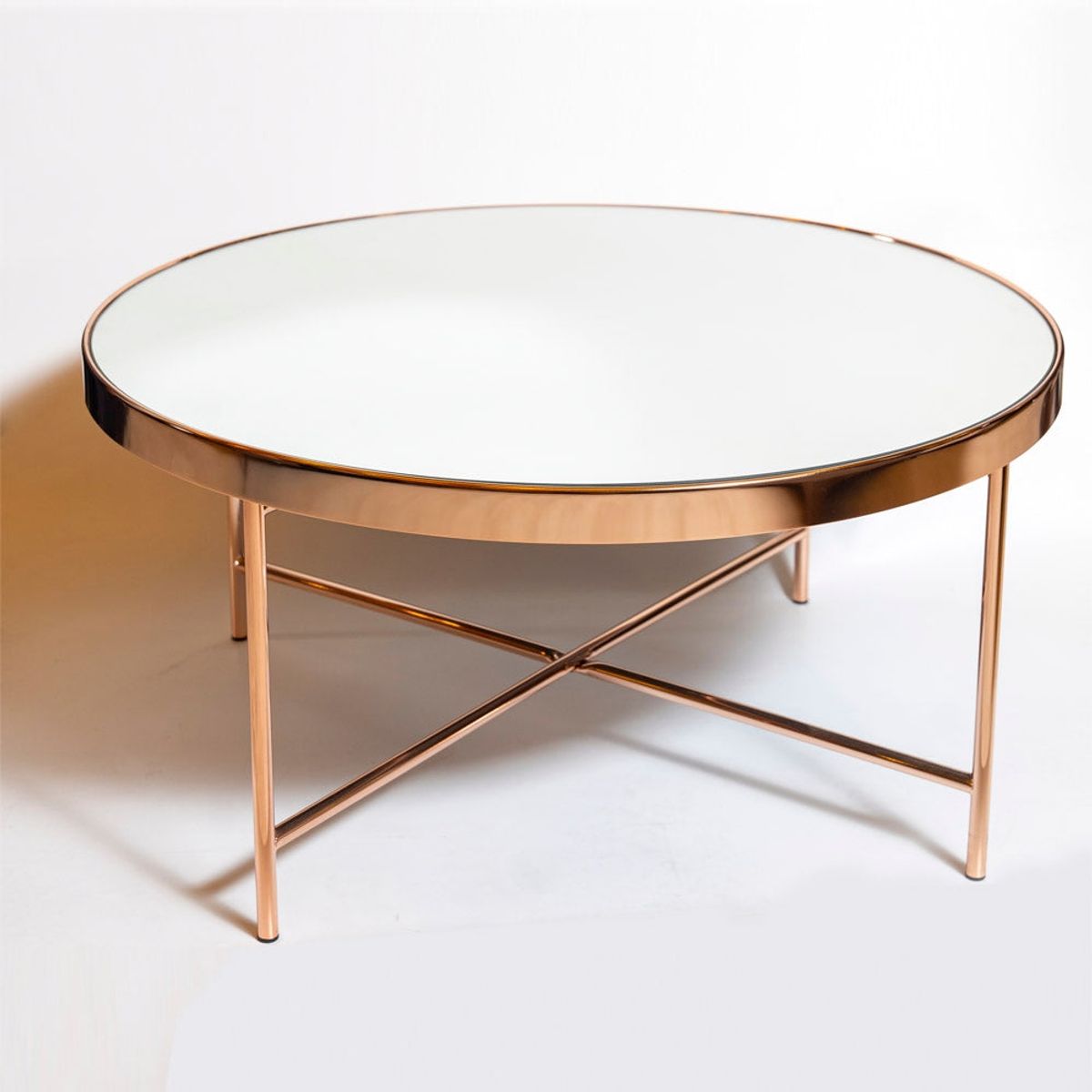 GENERICO - Mesa de Centro Espejo Cobre