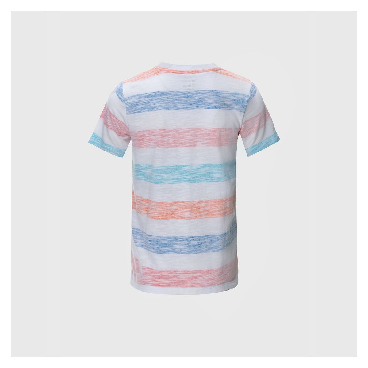 FASHION'S PARK - Polera Niño Rayada Con Print Naranjo Fashion's Park
