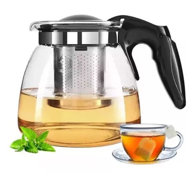 GENERICO - X2 Tetera Vidrio Infusor Te Tetera Infusora Con Filtro 900ml