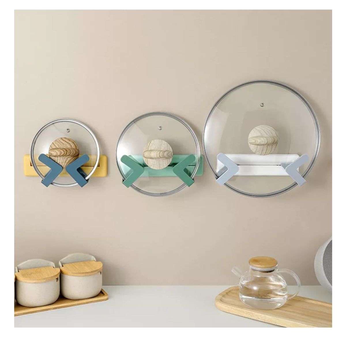 GENERICO - Soporte Base Para Tapa De Olla Autoadhesivo