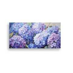 GENERICO - Arte De Pared Pintura Abstracta De Hortensias 160x80cm
